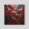 OEFE 1172 marmer rood goud canvas schilderij