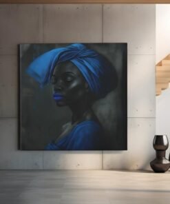 canvas-schilderij-vrouw-in-blauw-d