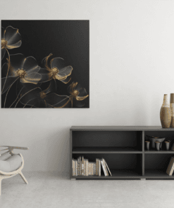 OEFE 1180 elegantie van bloemen canvas schilderij b