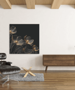 OEFE 1180 elegantie van bloemen canvas schilderij c