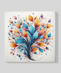 Kleurrijke Plant Canvas Schilderij