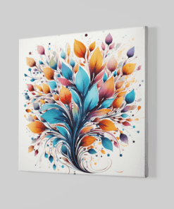 Alternative view of Kleurrijke Plant Canvas Schilderij