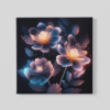 OEFE 1186 neon bloemen canvas schilderij