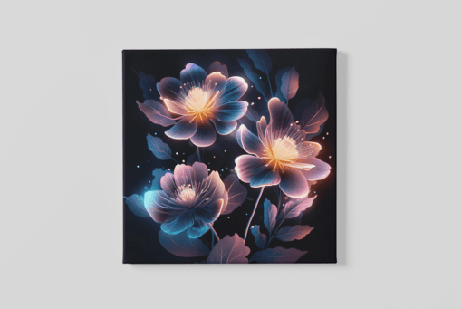 OEFE 1186 neon bloemen canvas schilderij
