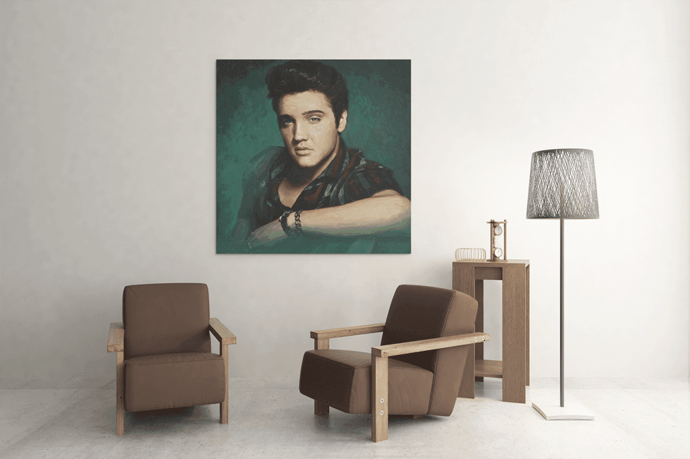 OEFE 1187 elvis presley canvas schilderij d