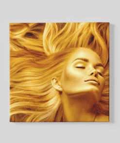 Gouden Vrouw Canvas Schilderij