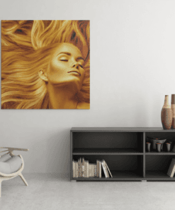 Gouden Vrouw Canvas Schilderij - Afbeelding 3