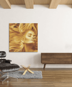 Gouden Vrouw Canvas Schilderij - Afbeelding 4