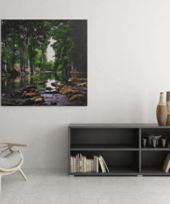 Stroom in Het Bos Canvas Schilderij - Afbeelding 4