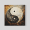 OEFE 1195 yin en yang vierkant canvas schilderij min