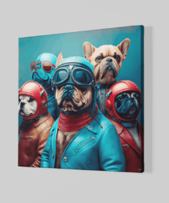 Alternative view of Coole Honden Canvas Schilderij