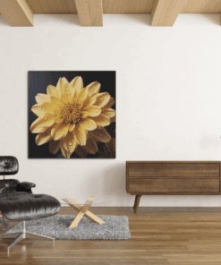 OEFE 1197 gele chrysant canvas schilderij c min