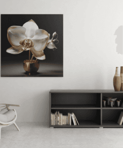Orchidee Canvas Schilderij - Afbeelding 4