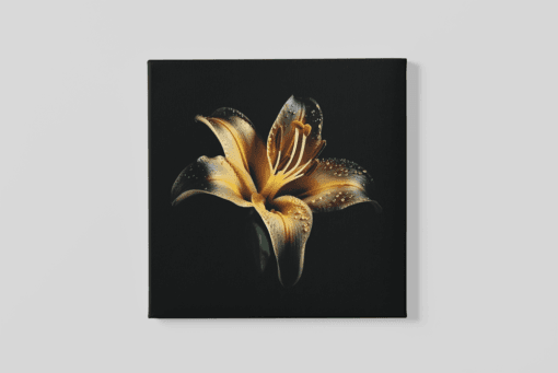 OEFE 1199 lelie geel zwart canvas schilderij