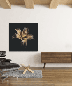 OEFE 1199 lelie geel zwart canvas schilderij c