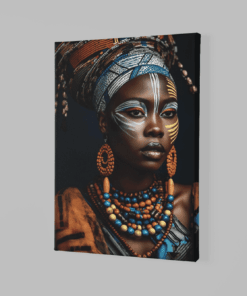 ALIVA 1324 portret van afrikaanse vrouw canvas schilderij a