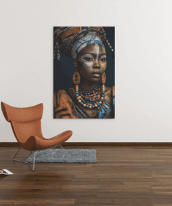 ALIVA 1324 portret van afrikaanse vrouw canvas schilderij c