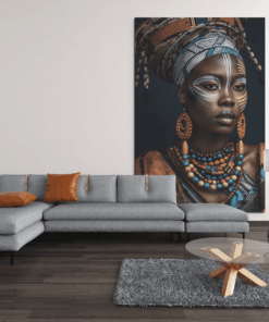ALIVA 1324 portret van afrikaanse vrouw canvas schilderij d