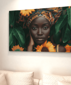 ALIVA 1334 afrikaanse vrouw canvas schilderij c