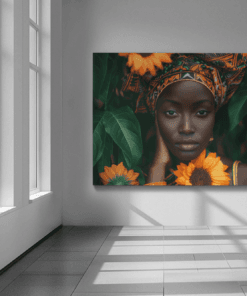 ALIVA 1334 afrikaanse vrouw canvas schilderij d