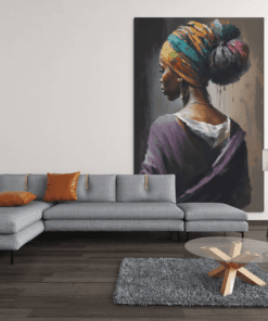 ALIVA 1338 kunst vrouw portret canvas schilderij c
