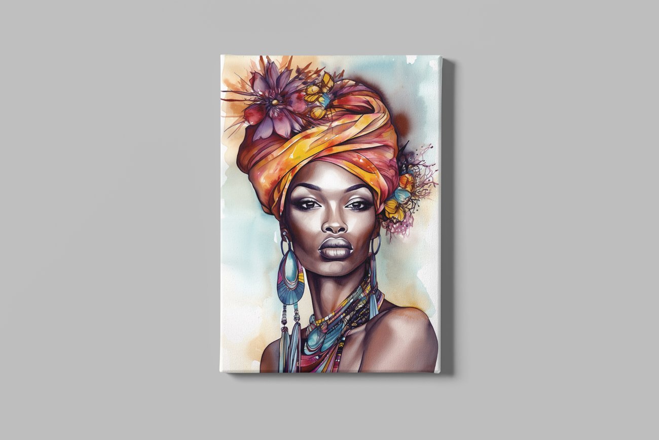 Vrouw Portret Kunst Canvas Schilderij