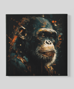 Chimpansee Canvas Schilderij