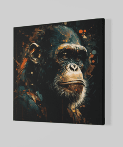 Alternative view of Chimpansee Canvas Schilderij