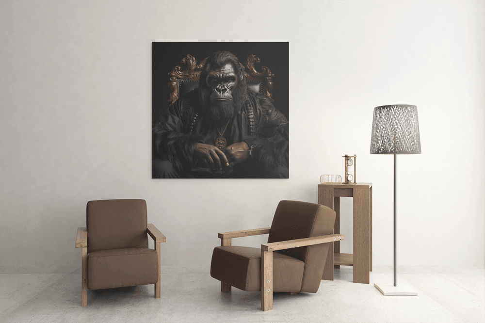 OEFE 1136 canvas schilderij gorilla c
