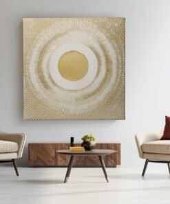 OEFE 1205 abstracte goud canvas schilderij c