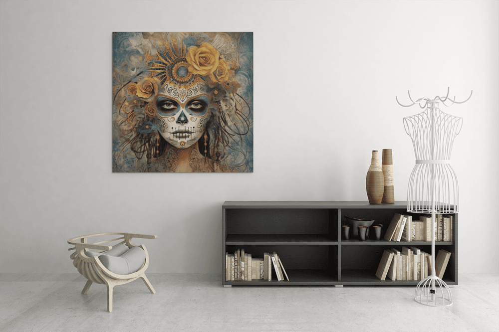 OEFE 1206 c dia de los muertos canvas schilderij