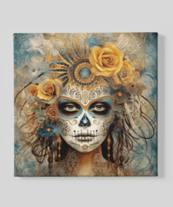 Dia De Los Muertos Canvas Schilderij