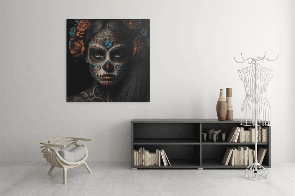 OEFE 1208 c dia de los muertos canvas schilderij