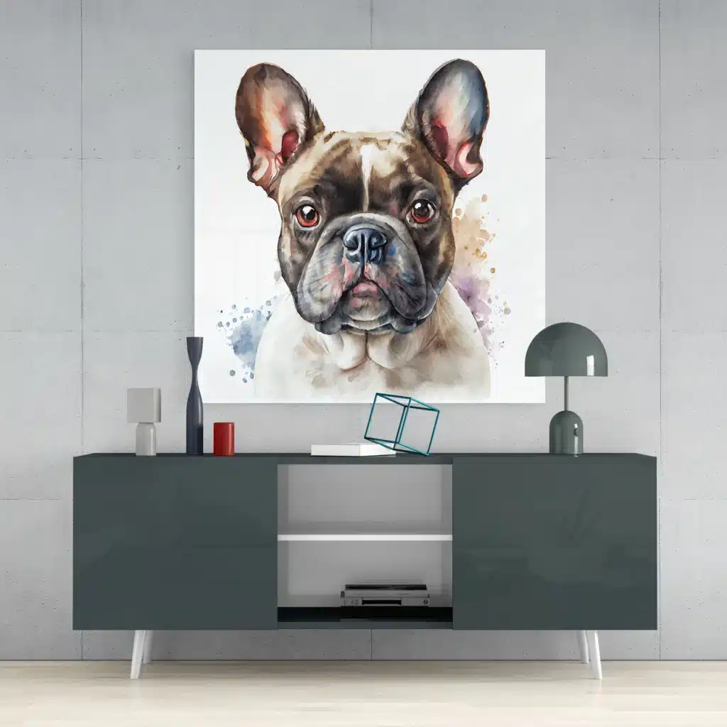 SDN 2053 glasschilderij dieren schattige hond