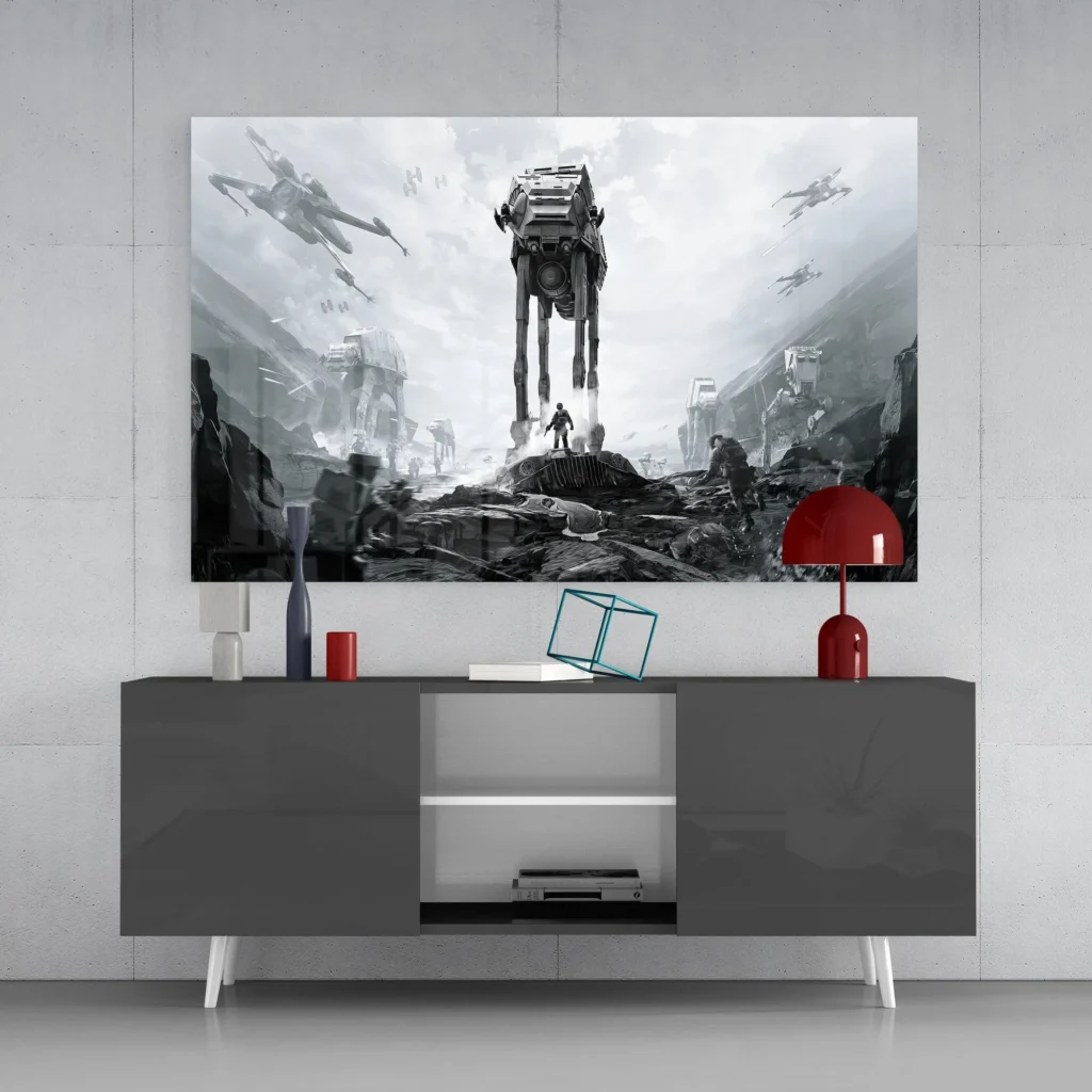 ZDY 1037 star wars battlefront glasschilderij