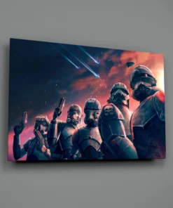 ZDY 1038 a star wars bad batch glasschilderij