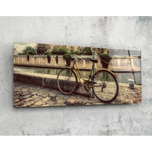 Fiets Glasschilderij