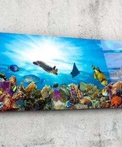 Onder de Zee Glasschilderij