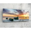 bgls 1051 strand en boten glasschilderij