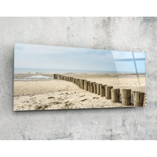 Het Strand Glasschilderij