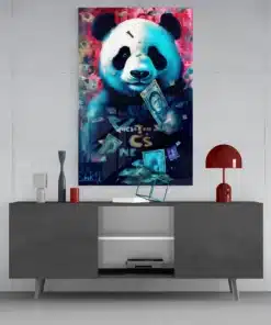 Glasschilderij Rijke Panda - Afbeelding 4