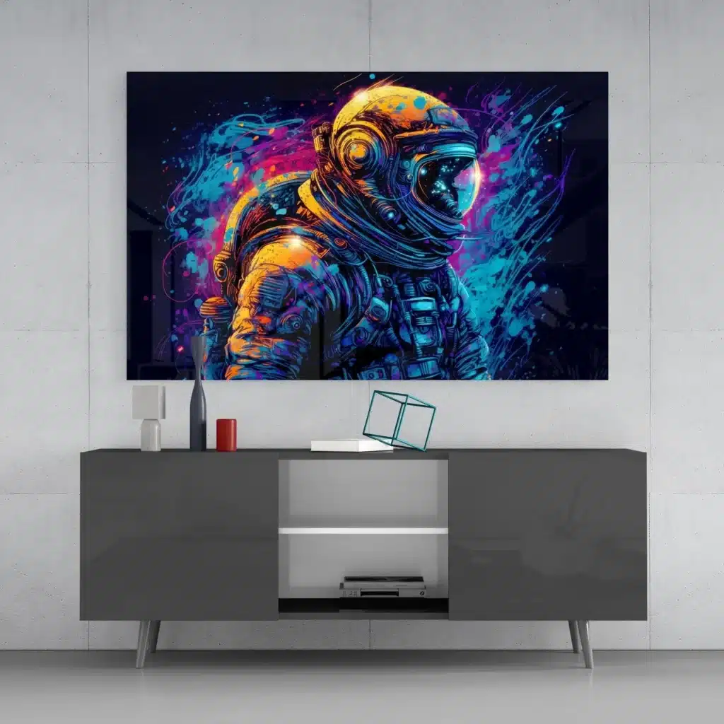 dsg 7048 glasschilderij astronaut ruimte