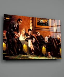 zdy 2055 a humphrey elvis marilyn glasschilderij