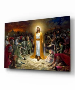 Jezus Glasschilderij