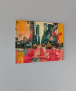 Alternative view of Taxi New York  Canvas Schilderij