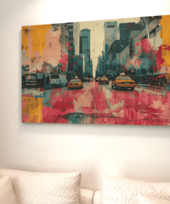 ALIVA 1343 taxi new york canvas schilderij b