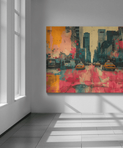 ALIVA 1343 taxi new york canvas schilderij c