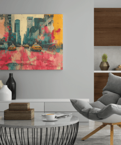 ALIVA 1343 taxi new york canvas schilderij d