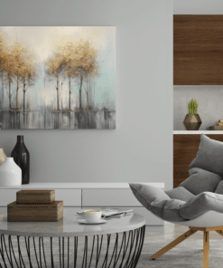 ALIVA 1344 kunst gouden bomen canvas schilderij b