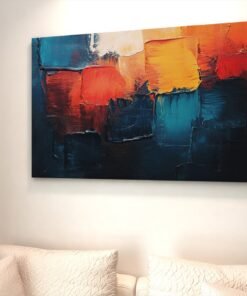 ALIVA 1347 abstracte kleuren olieverf canvas schilderij c